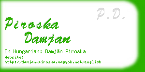 piroska damjan business card